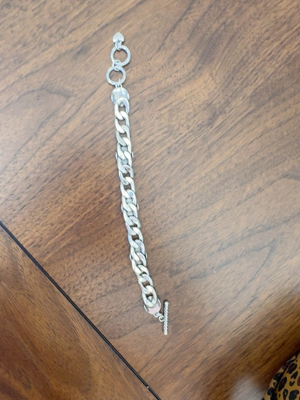 Brighton Fortino Swarovski Crystal Curb Link Toggle Bracelet Retired